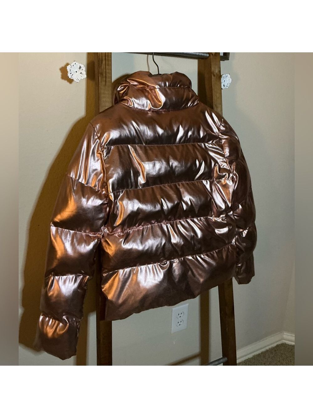 Buddy Love Rose Gold Puffer Jacket Medium - Picture 9 of 12